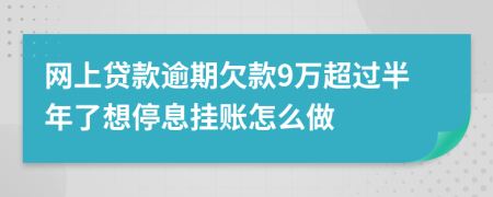网上贷款逾期欠款9万超过半年了想停息挂账怎么做
