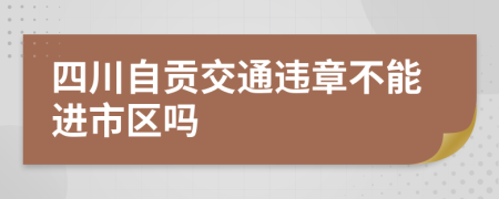 四川自贡交通违章不能进市区吗