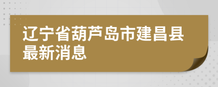 辽宁省葫芦岛市建昌县最新消息