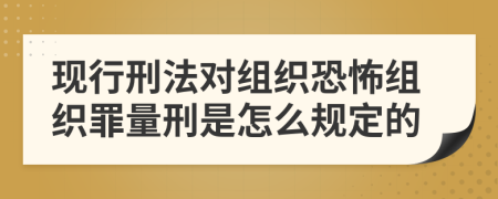 现行刑法对组织恐怖组织罪量刑是怎么规定的