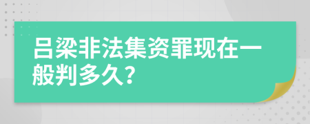 吕梁非法集资罪现在一般判多久？