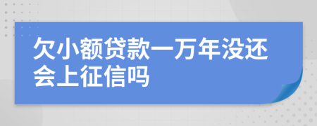 欠小额贷款一万年没还会上征信吗