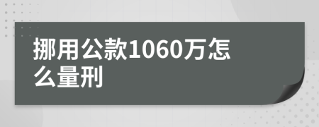 挪用公款1060万怎么量刑