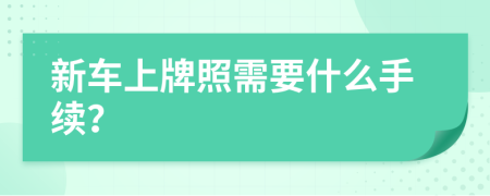 新车上牌照需要什么手续？