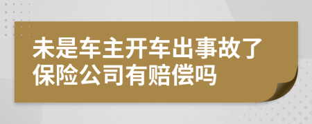 未是车主开车出事故了保险公司有赔偿吗