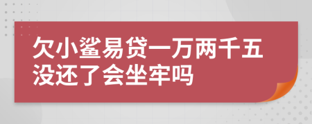 欠小鲨易贷一万两千五没还了会坐牢吗