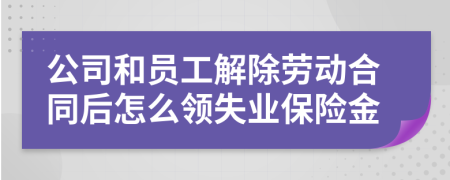 公司和员工解除劳动合同后怎么领失业保险金