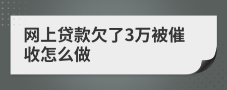 网上贷款欠了3万被催收怎么做