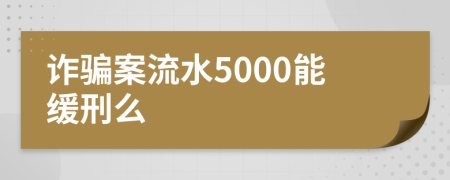 诈骗案流水5000能缓刑么