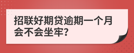 招联好期贷逾期一个月会不会坐牢？