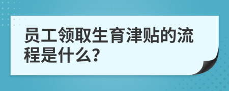 员工领取生育津贴的流程是什么？