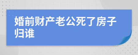 婚前财产老公死了房子归谁