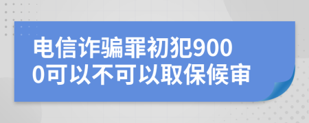 电信诈骗罪初犯9000可以不可以取保候审