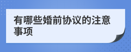 有哪些婚前协议的注意事项