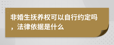 非婚生抚养权可以自行约定吗，法律依据是什么