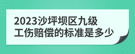 2023沙坪坝区九级工伤赔偿的标准是多少