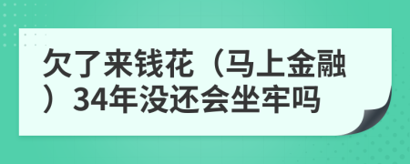 欠了来钱花（马上金融）34年没还会坐牢吗