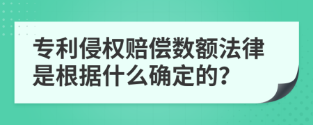 专利侵权赔偿数额法律是根据什么确定的？