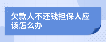 欠款人不还钱担保人应该怎么办