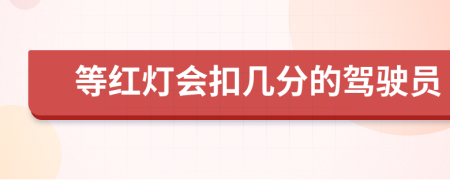 等红灯会扣几分的驾驶员