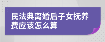 民法典离婚后子女抚养费应该怎么算