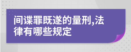 间谍罪既遂的量刑,法律有哪些规定