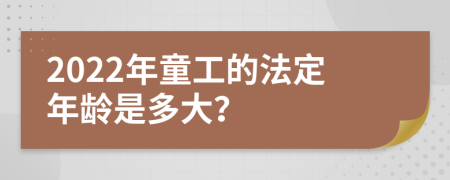 2022年童工的法定年龄是多大？