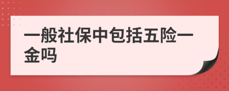 一般社保中包括五险一金吗