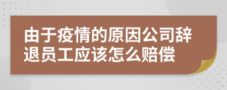 由于疫情的原因公司辞退员工应该怎么赔偿