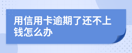 用信用卡逾期了还不上钱怎么办