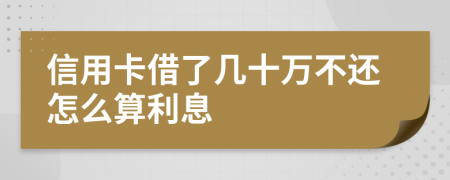 信用卡借了几十万不还怎么算利息