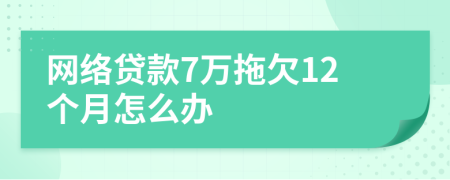 网络贷款7万拖欠12个月怎么办