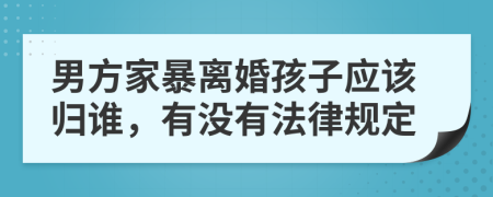 男方家暴离婚孩子应该归谁，有没有法律规定