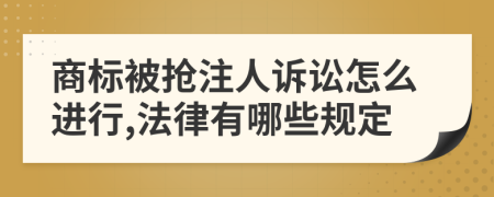 商标被抢注人诉讼怎么进行,法律有哪些规定