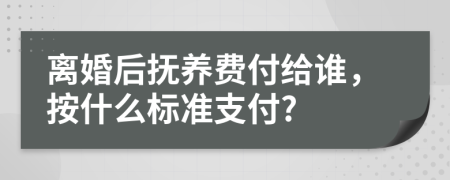 离婚后抚养费付给谁，按什么标准支付?
