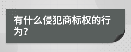 有什么侵犯商标权的行为？