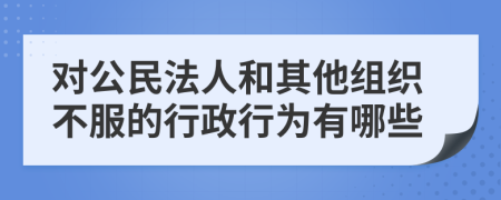 对公民法人和其他组织不服的行政行为有哪些