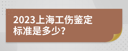 2023上海工伤鉴定标准是多少？