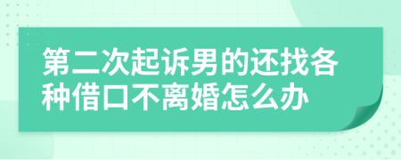 第二次起诉男的还找各种借口不离婚怎么办