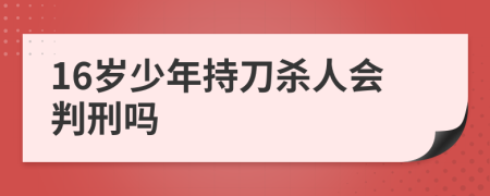 16岁少年持刀杀人会判刑吗