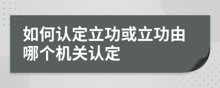 如何认定立功或立功由哪个机关认定