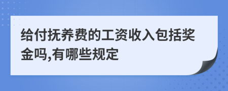 给付抚养费的工资收入包括奖金吗,有哪些规定