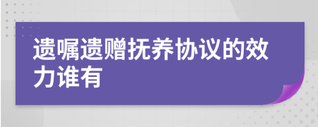 遗嘱遗赠抚养协议的效力谁有