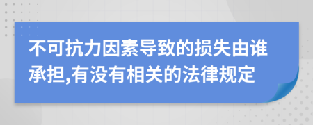 不可抗力因素导致的损失由谁承担,有没有相关的法律规定