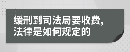 缓刑到司法局要收费,法律是如何规定的