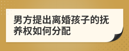 男方提出离婚孩子的抚养权如何分配