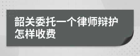 韶关委托一个律师辩护怎样收费