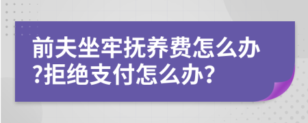 前夫坐牢抚养费怎么办?拒绝支付怎么办？