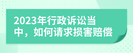 2023年行政诉讼当中，如何请求损害赔偿