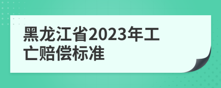 黑龙江省2023年工亡赔偿标准